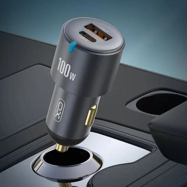 Автозарядне 100W XO CC47 Shared USB-A + USB-C QC PD3.0 - фото 4