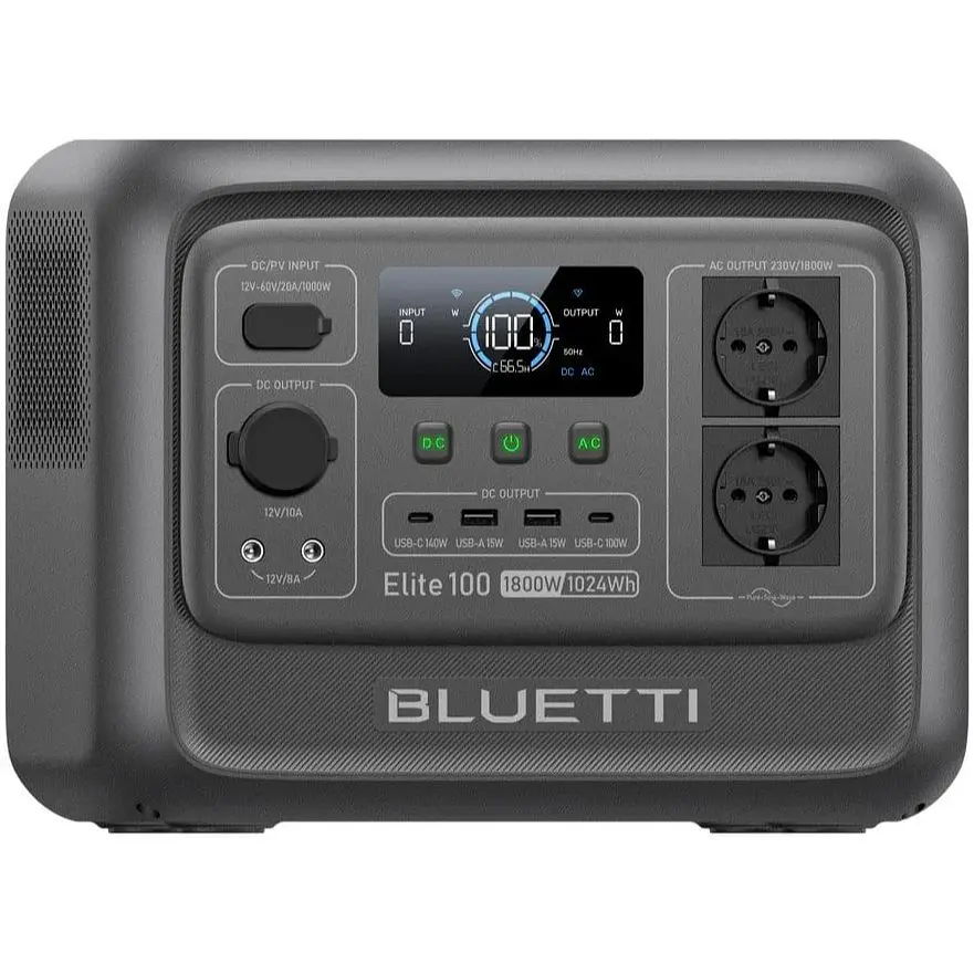 Портативна зарядна станція Bluetti Elite 100 V2 Portable LiFePO4, 1024 Вт/ч 1800 Вт (EL100V2)