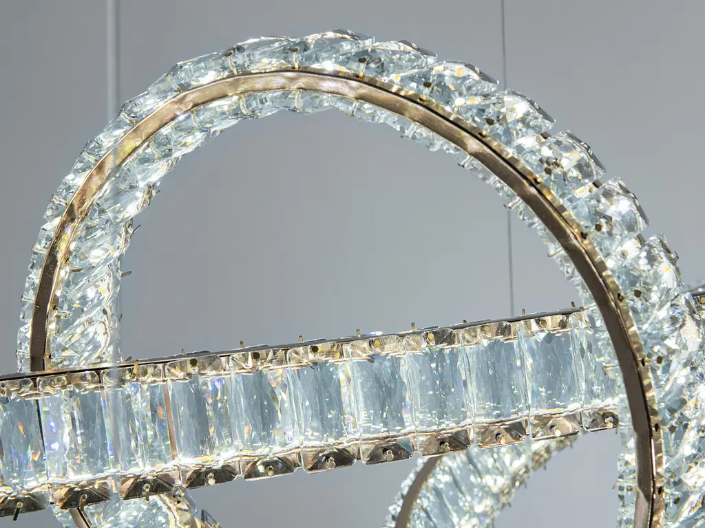Підвісна LED-люстра Diasha D8861/800x300G, кришталева спіраль, золото, 85 W, пульт ДК - фото 7