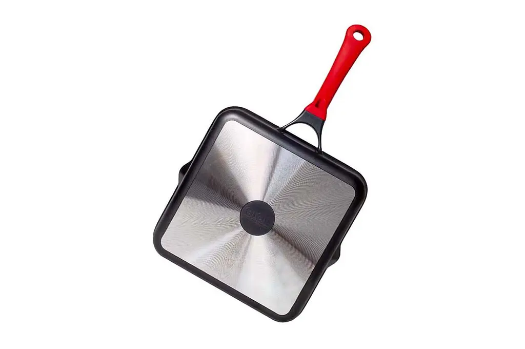 Сковорода гриль антипригарна квадратна Biol 28 см Modern алюміній 2814Р - фото 3