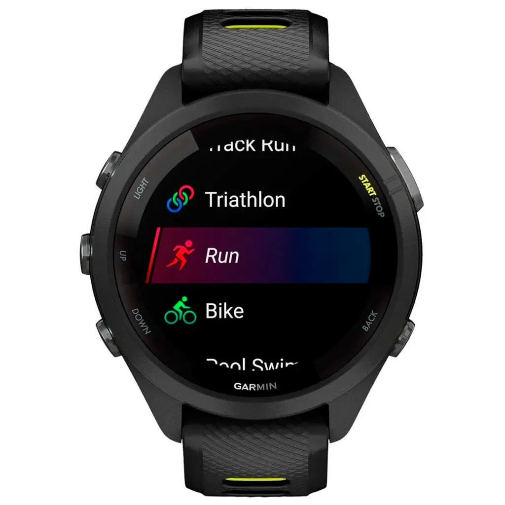 Смарт-годинник Garmin Forerunner 265S Black Bezel and Case w. Black/Amp Yellow S. Band (010-02810-03/13/53) - фото 7