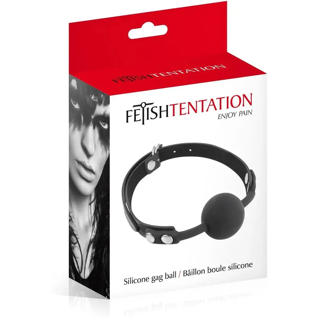 Класичний кляп з силіконовою кулькою Fetish Tentation silicone Gag Ball - фото 2