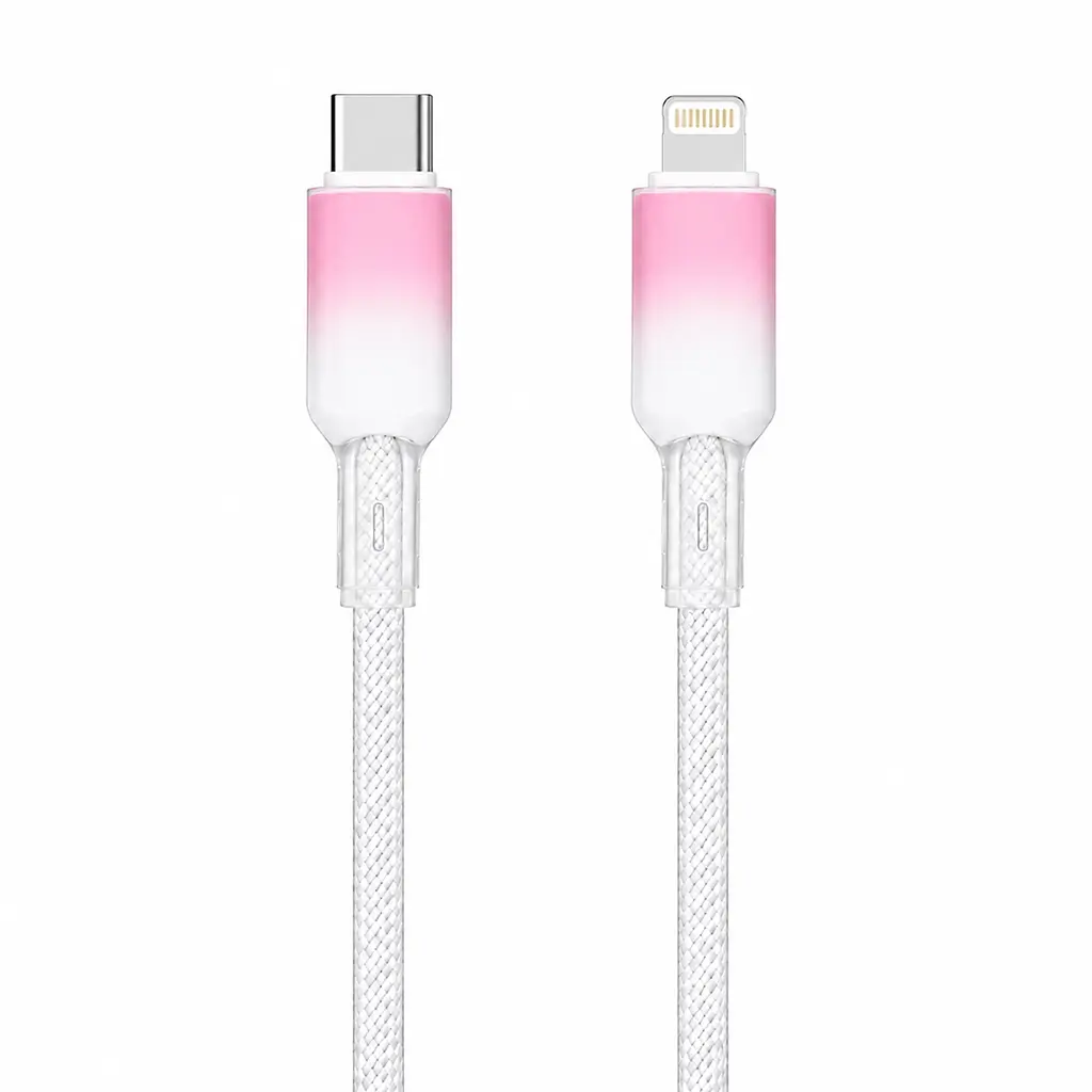 Кабель XON SmartCable Type-C - Lightning PD 20W 2м UniLink (SU80CL2W2W 4852) Рожевий/Білий - фото 2