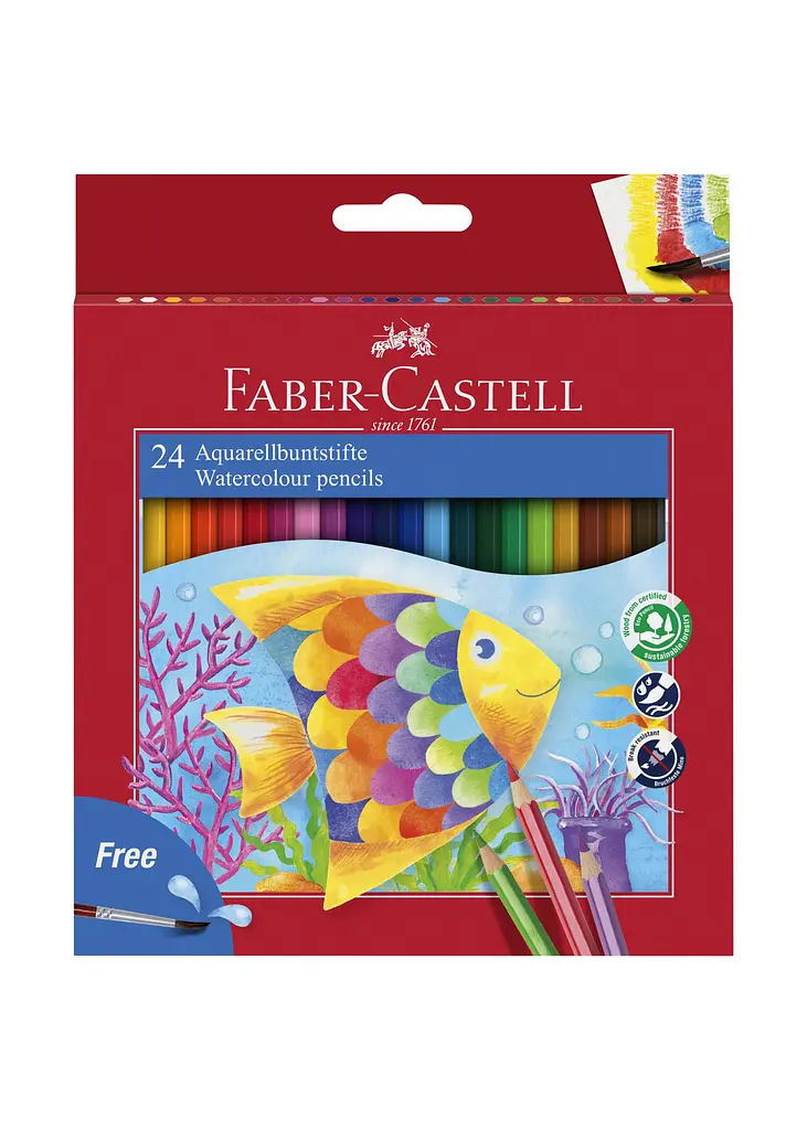 Набір олівців 24 кол. FABER CASTELL Aquarell акварельні (114425)