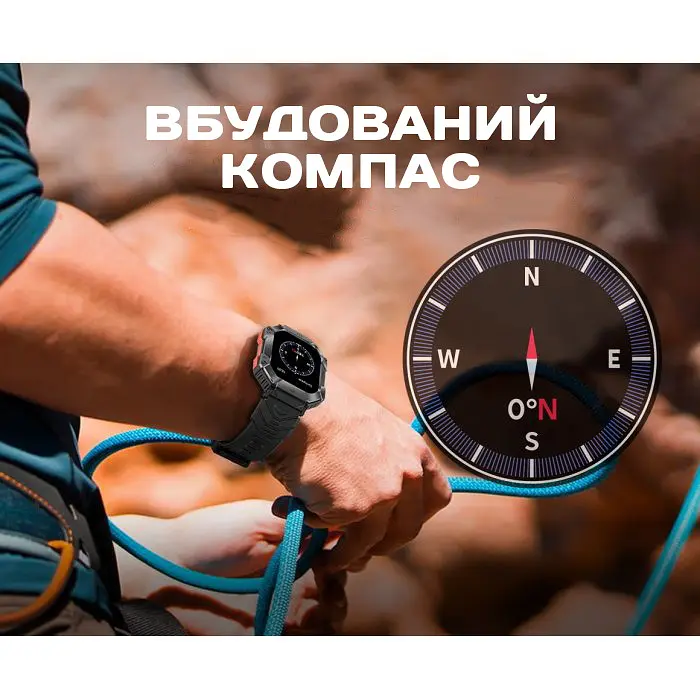 Часы Smart Racer K+ Black с компасом - фото 12