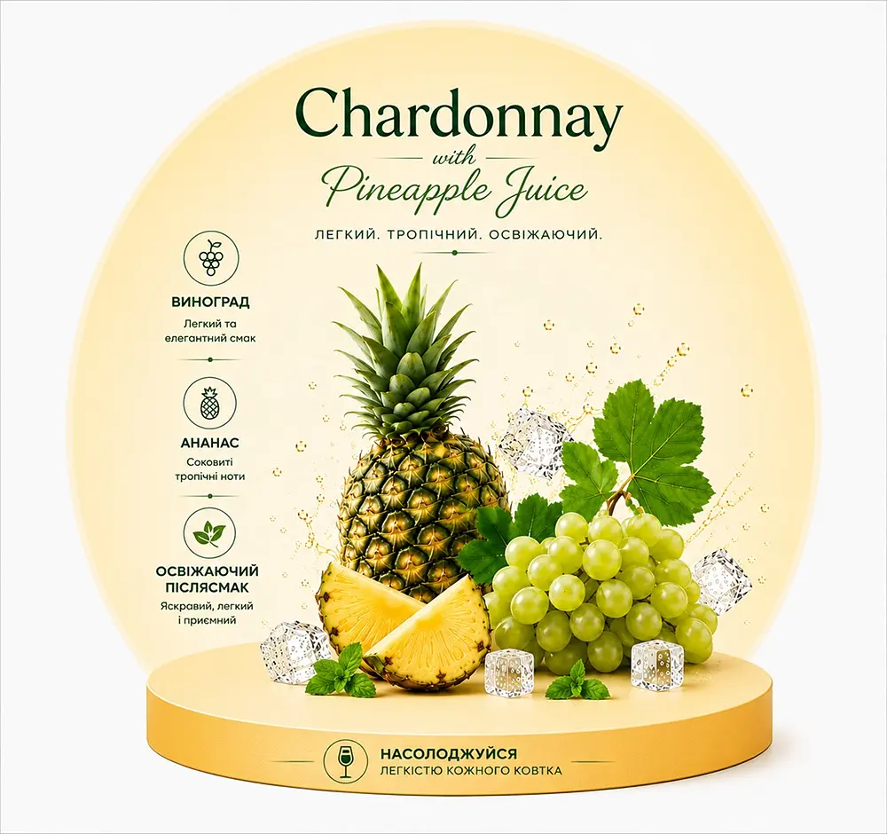 Винний напій Bolgrad Good Year напівсолодкий білий Chardonnay with Pineapple juice 10% 0.75 л - фото 10