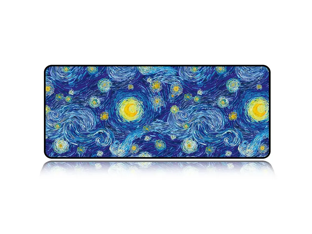 Великий килимок для мишки WorkPlaceShop ART Ван Гог Зіркова ніч 900 x 300 мм