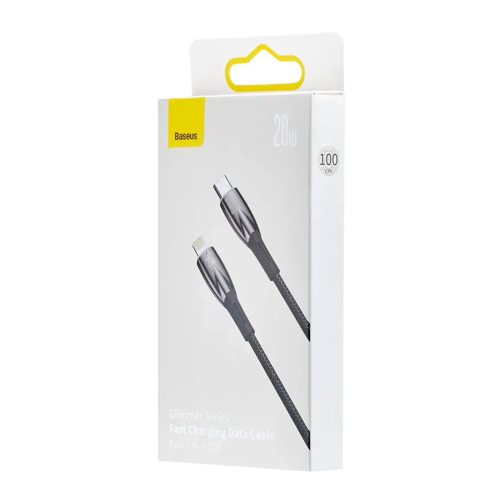 Кабель Baseus Gli ммer Series Fast Charging Data Cable Type-C to Lightning 20W 1 м Чорний - фото 2