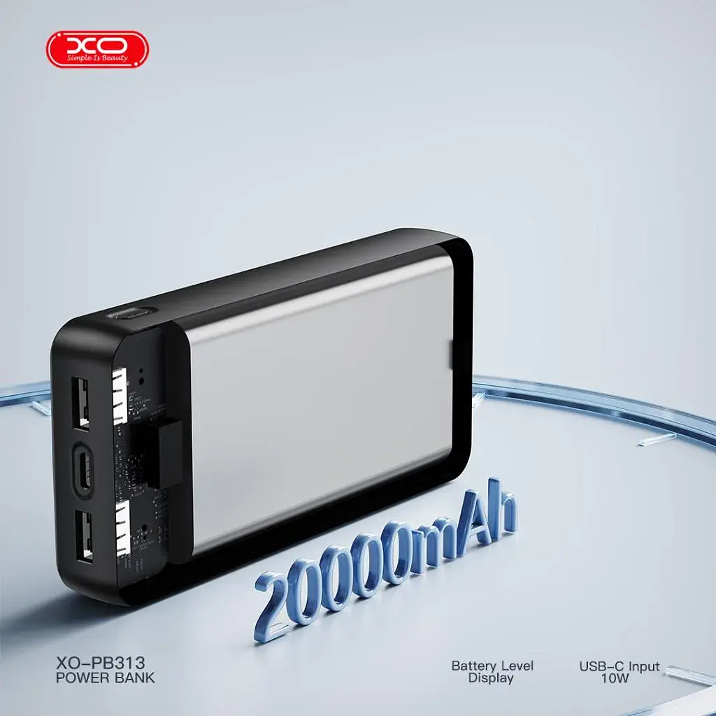 Батарея універсальна XO 20000mAh, 10.5W, black (XO-PB313-BK) - фото 6