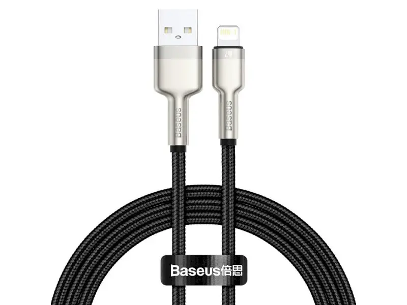 Кабель BASEUS Cafule Metal Data Cable USB for Lightning Black 1м (CALJK-A01)