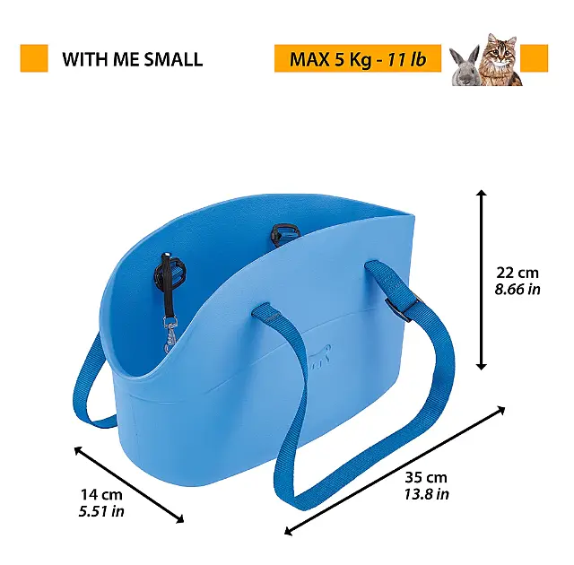 Сумка-переноска для собак та котів Ferplast With-Me Small сіра 35х14х22 см 79501012 - фото 2