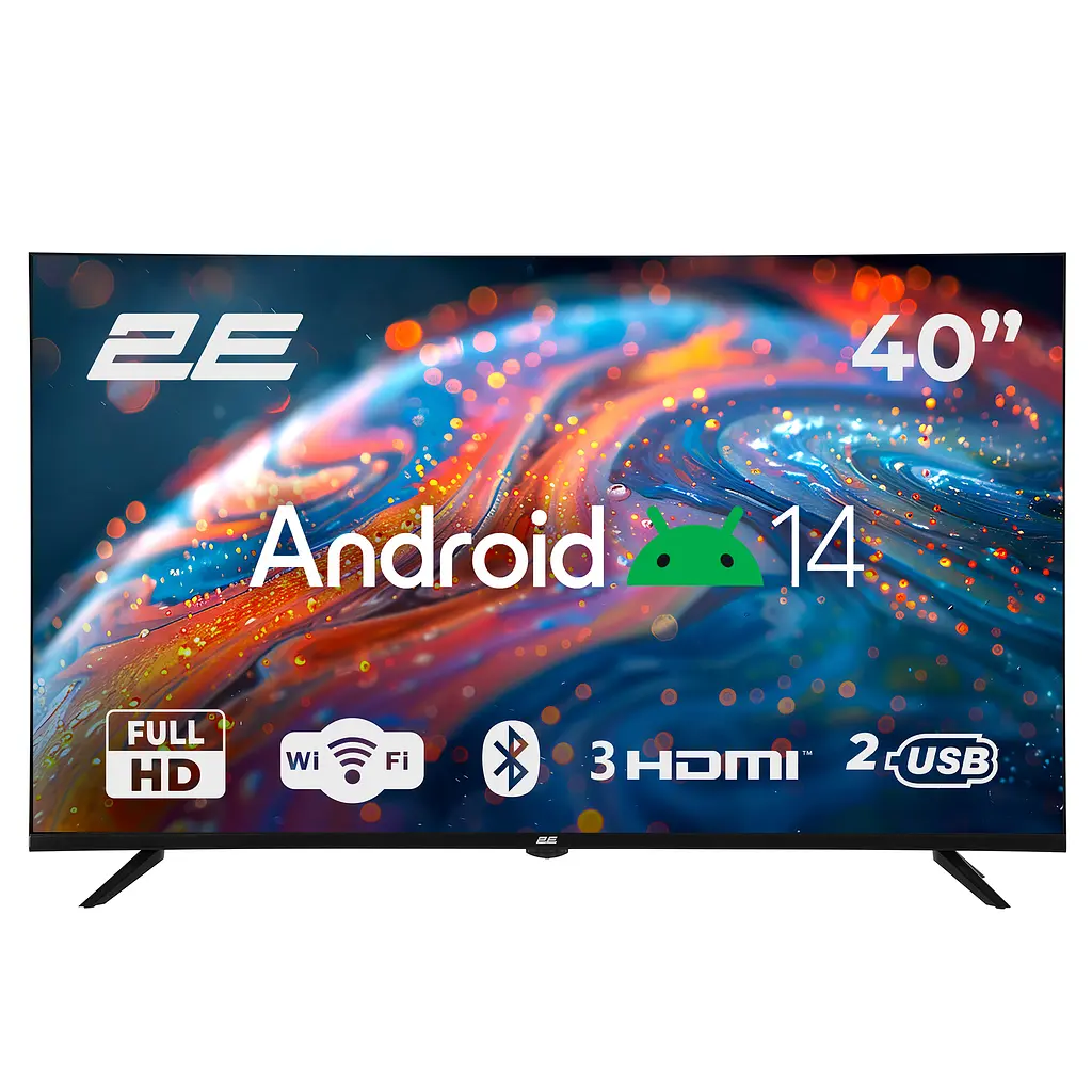 Телевізор 40" LED FHD 60Hz Smart Android Black 2E teh0018412 - фото 2