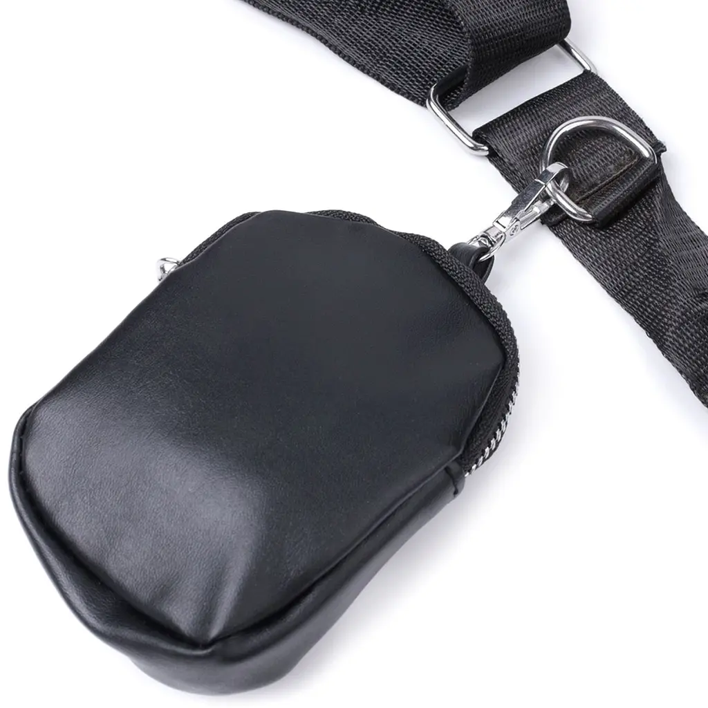 Зручна жіноча сумка крос-боді з монетницею з екошкіри Vintage 22796 чорна - фото 9