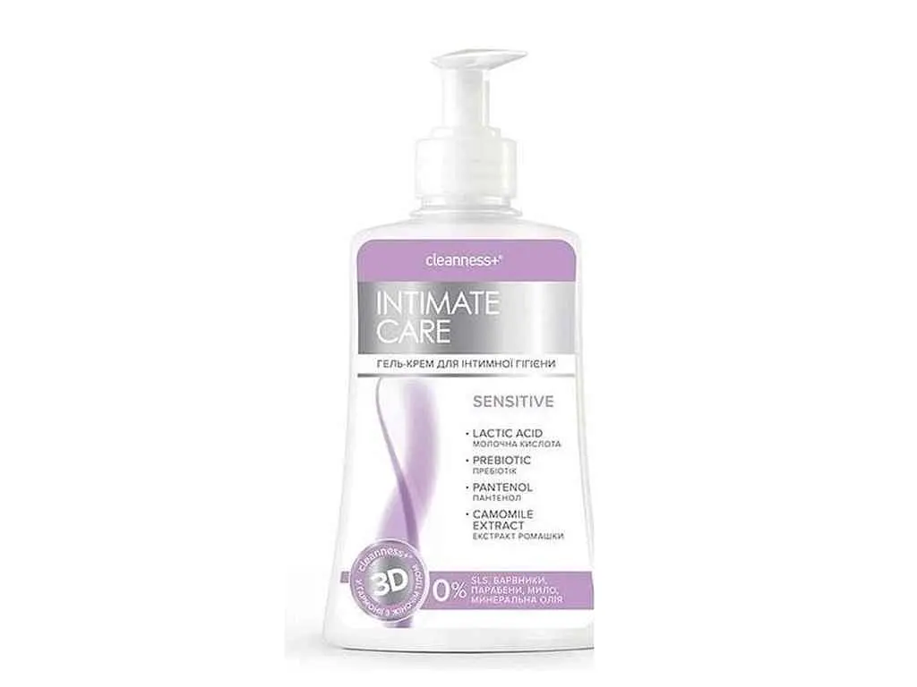 Гель-крем CLEANNESS+ для інтимної гігієни Заспокійливий, 310г