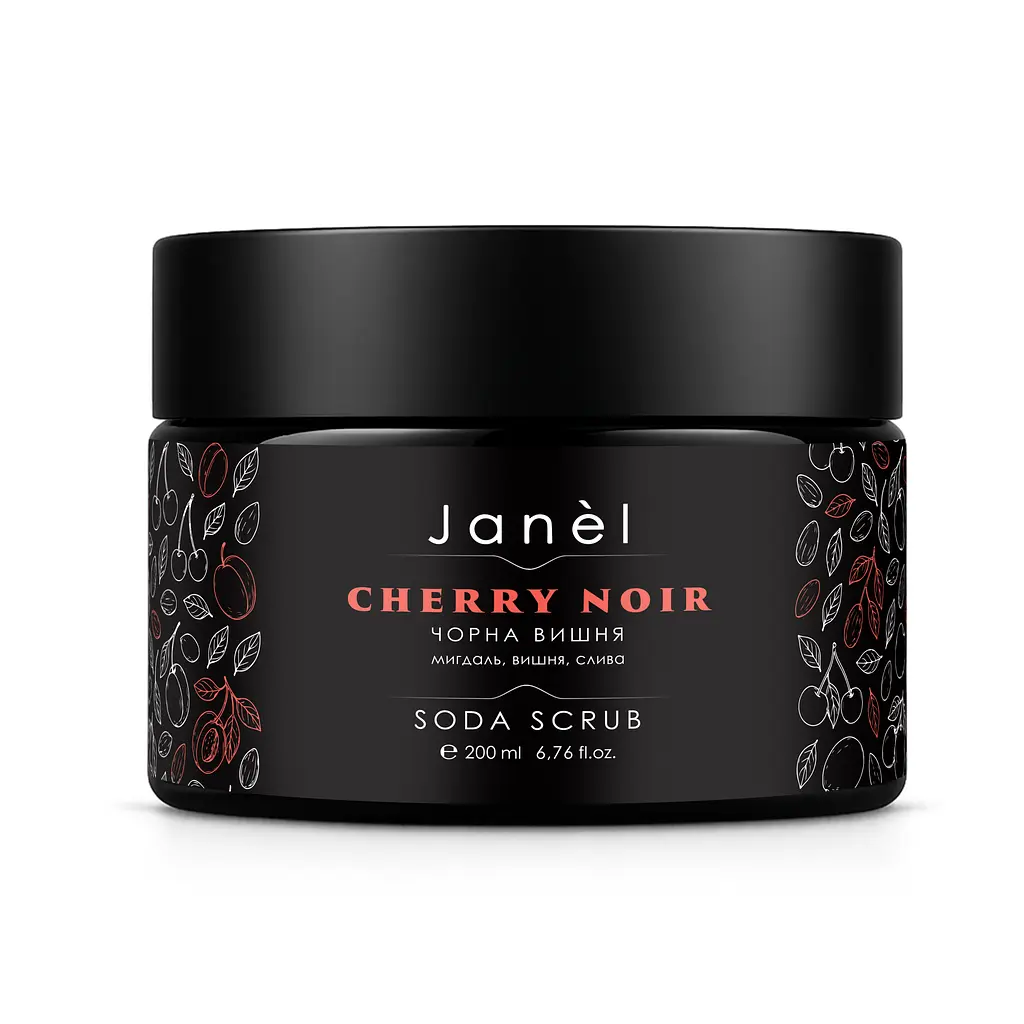 Содовий скраб Чорна вишня Cherry Noir Janel 200 мл