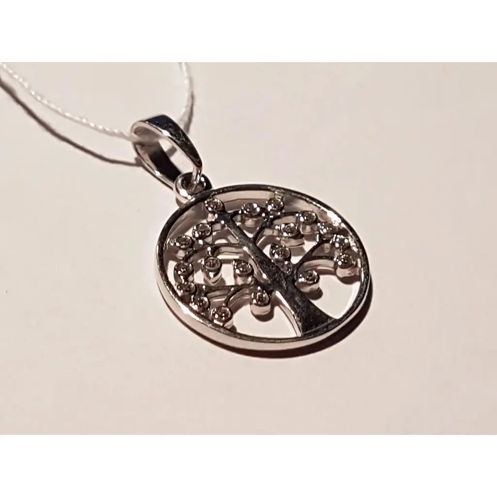 Золота підвіска Столична Ювелірна Фабрика Дерево життя з фіанітами. 440511б - фото 2