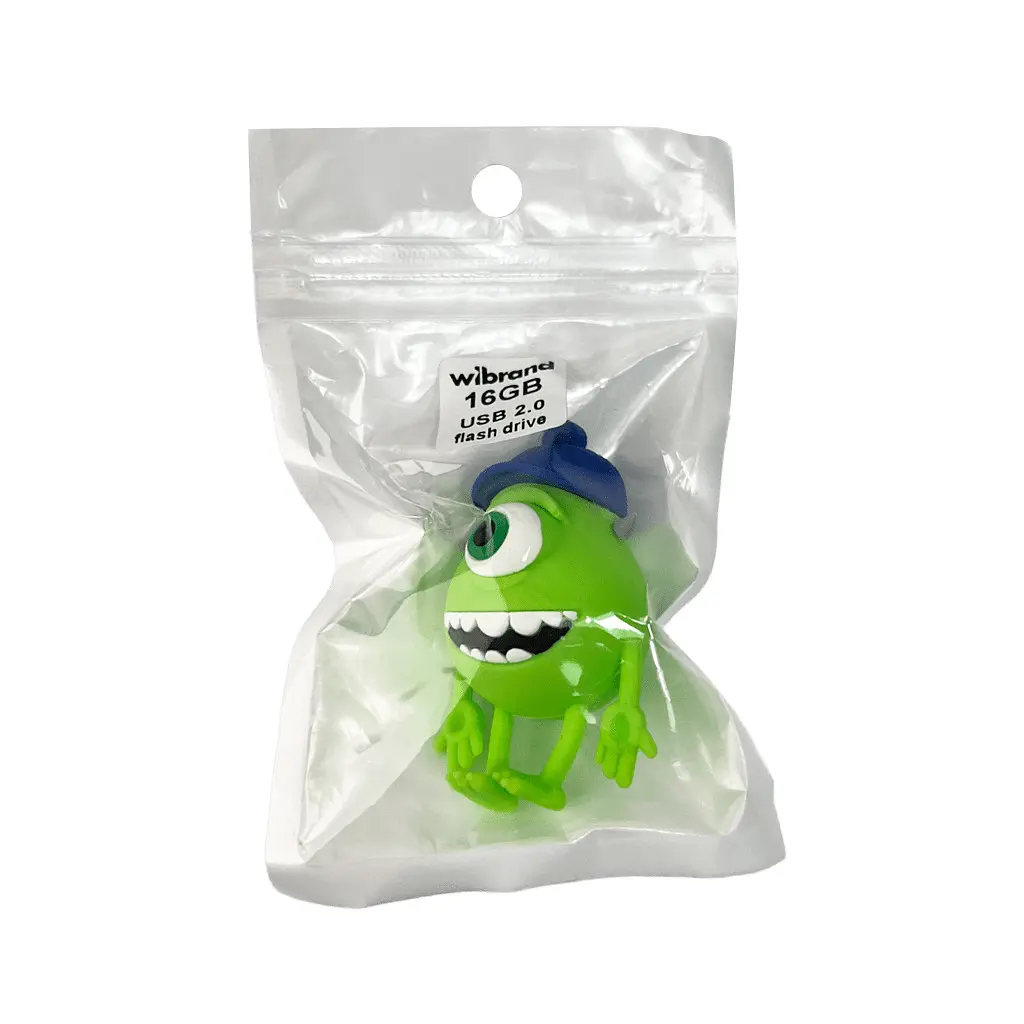 Флеш-накопичувач Wibrand USB 2.0 Mike Wazowski 16Gb зелений - фото 2