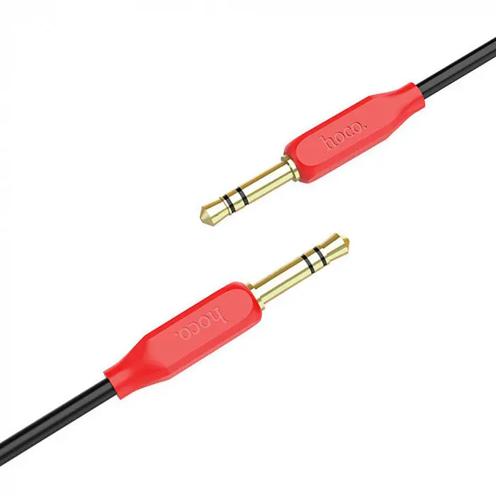 Кабель Hoco UPA11 Jack 3.5 мм (тато) - Jack 3.5 мм (тато) AUX 1.5 м Black-Red - фото 3