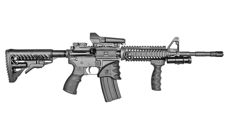 Тактическая цевь Fab Defense для М4 4 планки Пикатинни алюминий черное - фото 2