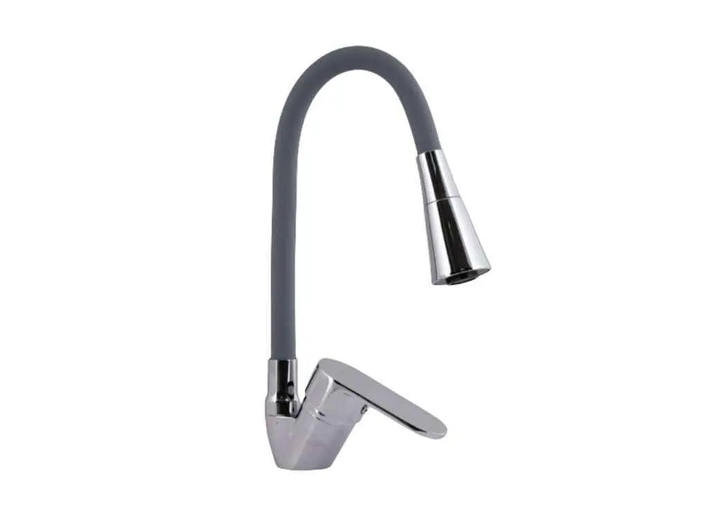 Змішувач LIDZ на мийку сірий Tani 008F3 з гнучким виливом (k40) LDTAN008F3GCR39507 Grey / Chrome