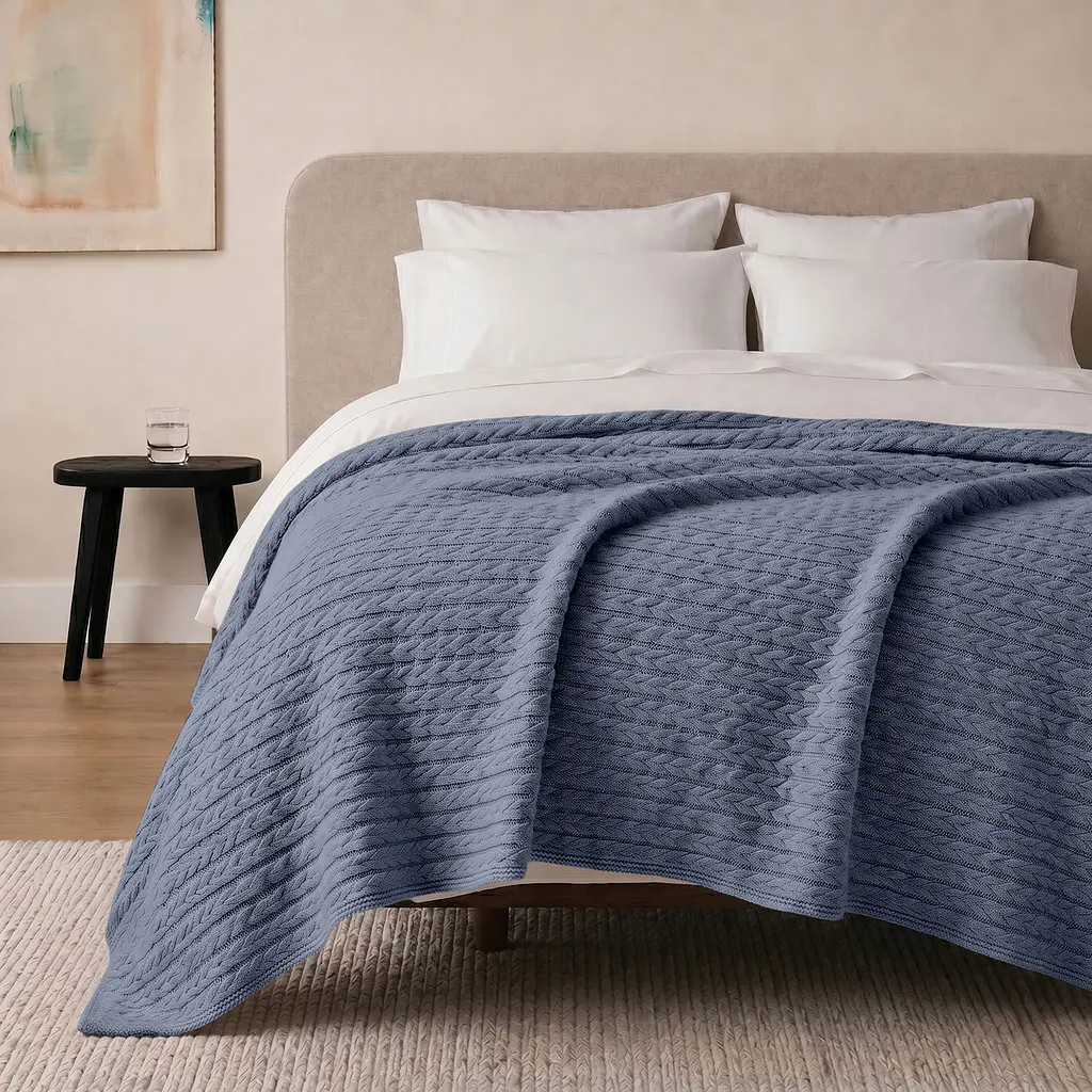 Плед покривало Cosas Nightfall Knitted Braid 230х240 см косичка (Blanket_65Nightfall_KnittedBraid_230x240) - фото 2