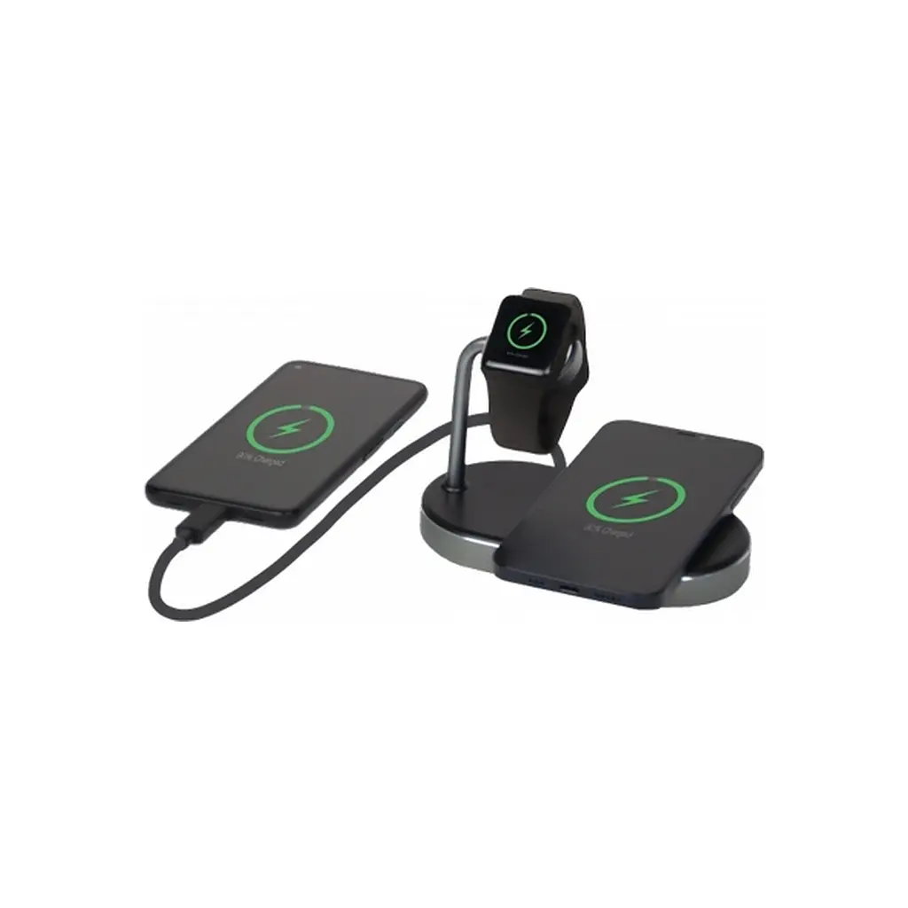 Зарядний пристрій Verbatim 3in1 Apple Watch and iPhone Charging Stand (49556) - фото 8