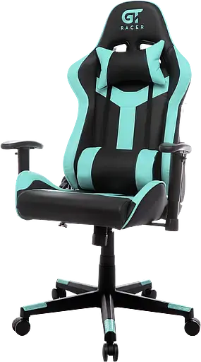 Геймерское кресло GT Racer черное с ментоловым (X-2527 Black/Mint) - фото 4