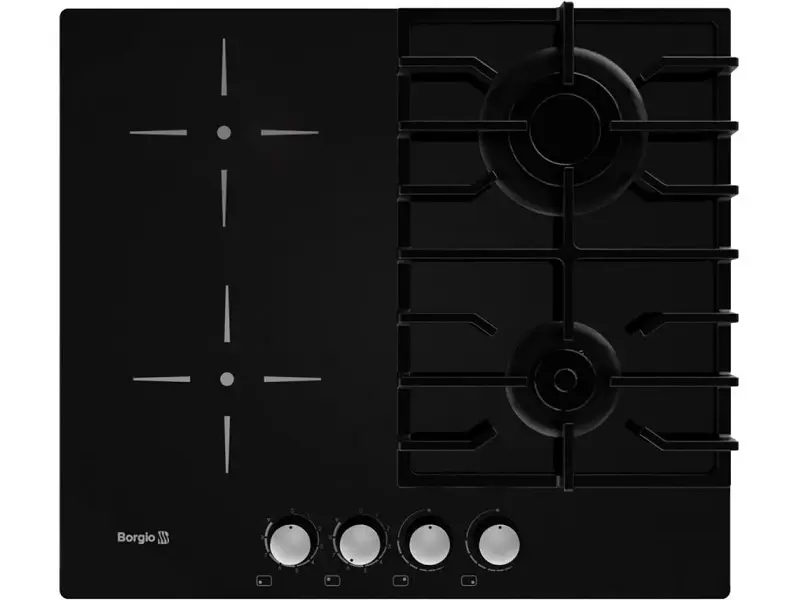 Комбінована варильна поверхня Borgio VСG 622 Black GLASS FFD - фото 2