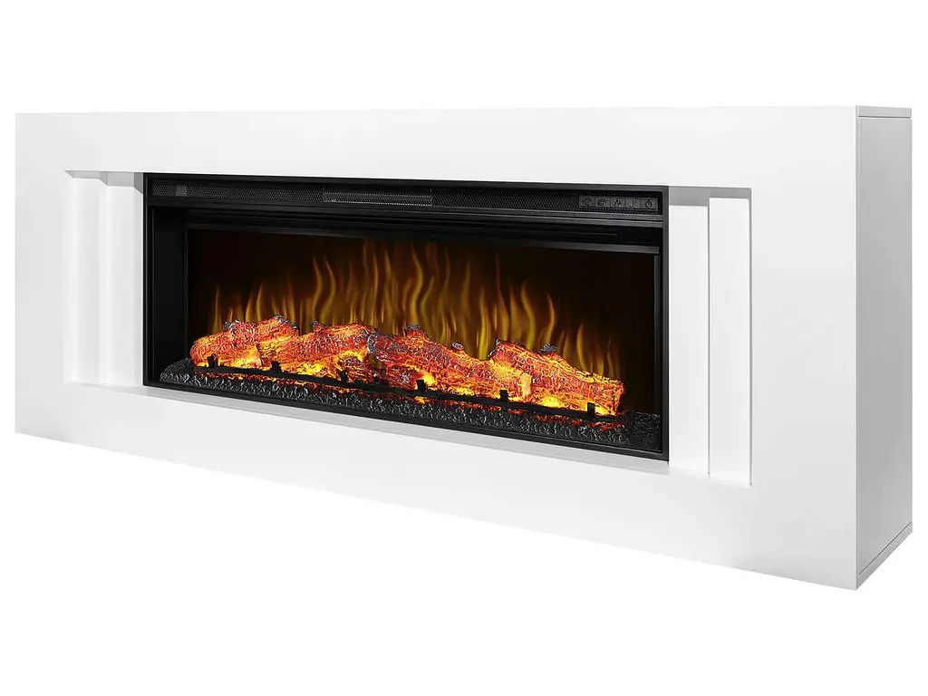 Камінокомплект ArtiFlame Line AF42 з обігрівом і звуком горіння вогню білий - фото 3