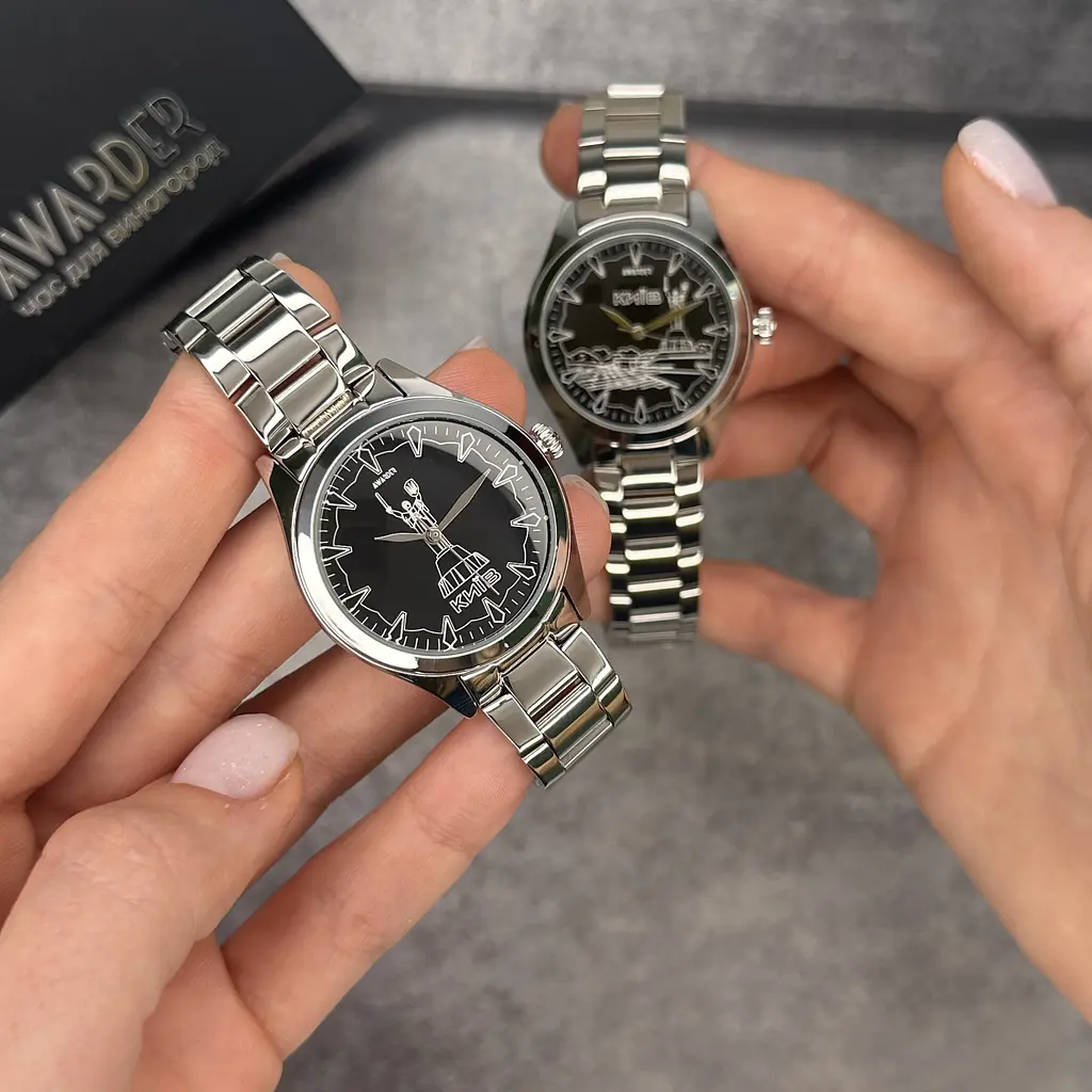 Жіночий наручний годинник 035 Київ II Silver-Black Awarder acs0031938 - фото 4