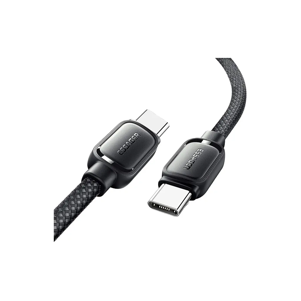 Дата кабель USB-C to USB-C 1.0m 100W black Essager (EXCTT1-TD01-P) - фото 2