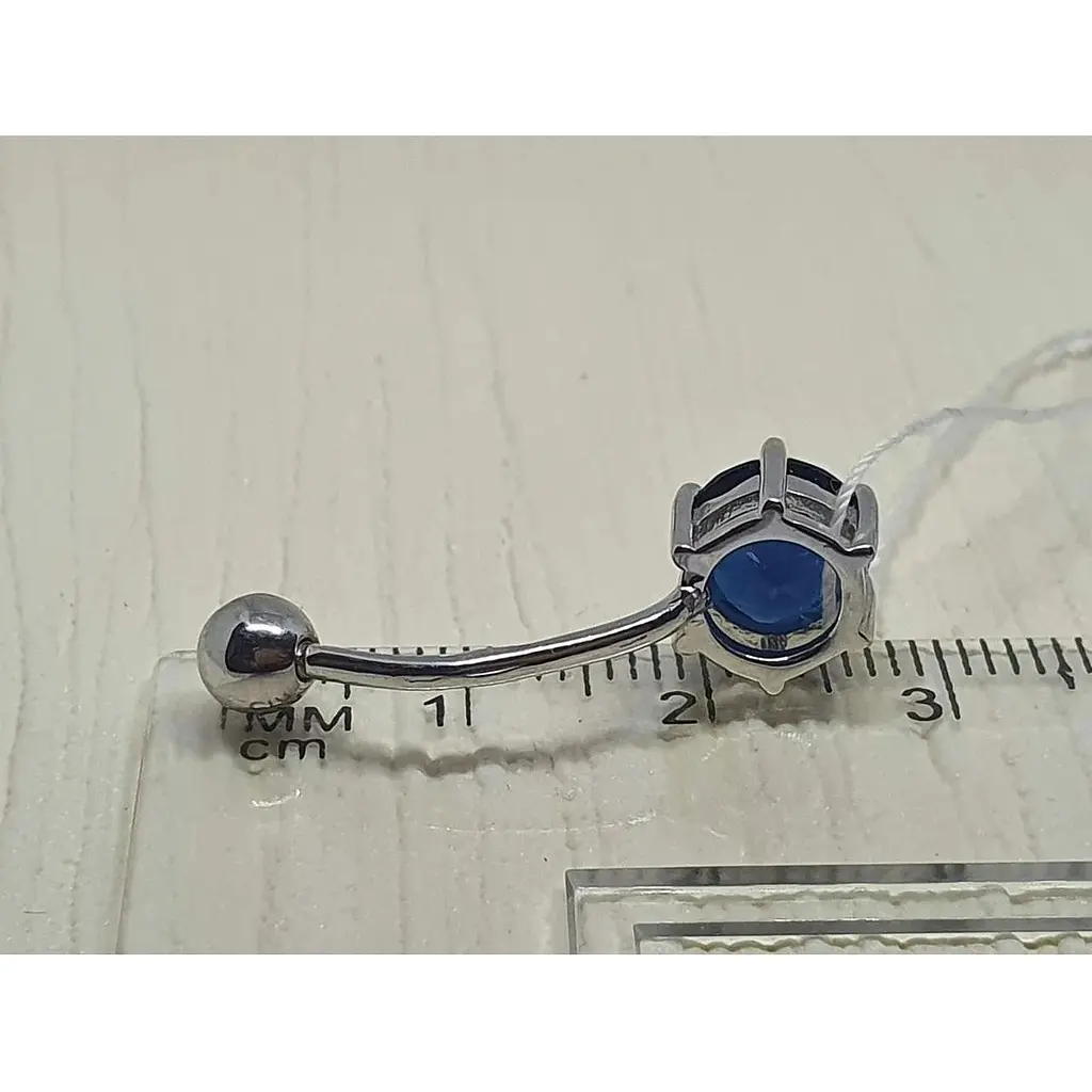 Серебряная серьга для пирсинга пупка Silvex 925. ПР2ФС/027 - фото 4