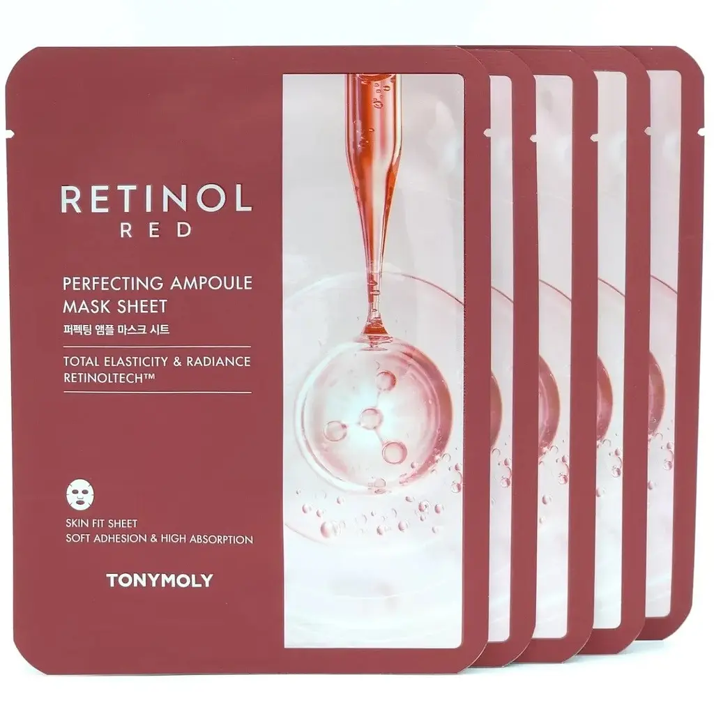 Набір масок для обличчя Tony Moly Red Retinol Perfecting Ampoule Mask Set з ретинолом 23 г - фото 2