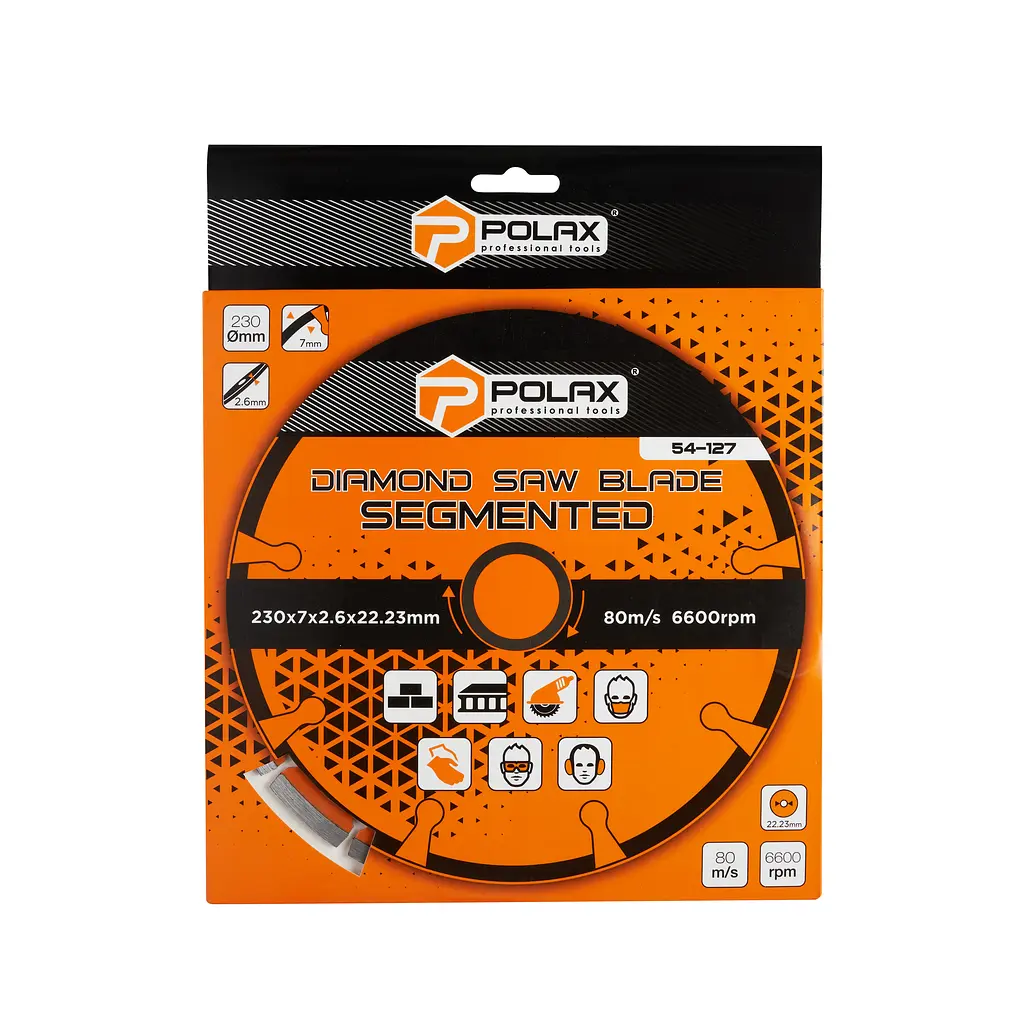 Диск алмазний сегментований Polax 230x7x2.6x22.23, 25% (54-127) - фото 3