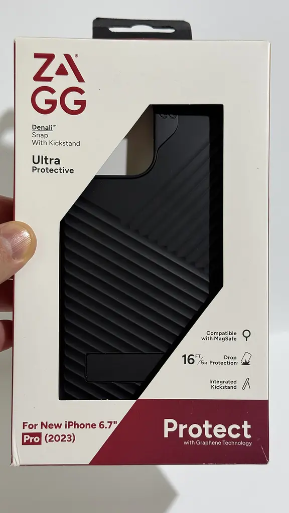 Оригінальний протиударний чохол із підставкою для iPhone 15 Pro Max ZAGG Gear4 Denali MagSafe Black 702312719 - фото 8