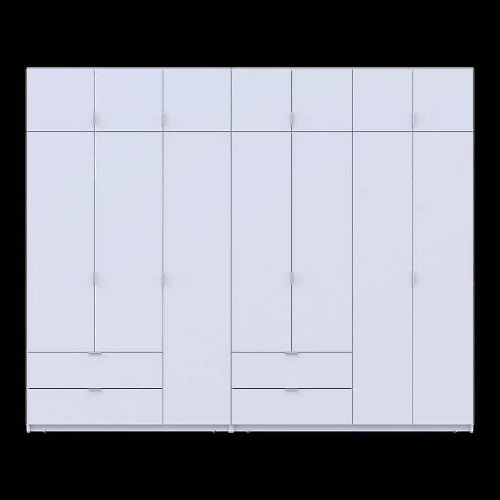 Розпашна Шафа для одягу Doros Лукас Білий 3+4 ДСП 295х50х240 (42005122) - фото 4