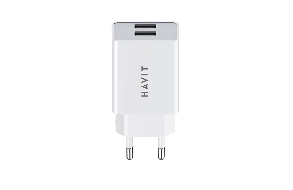 Зарядний пристрій Havit 2USB білий (HV-UC003B) - фото 4