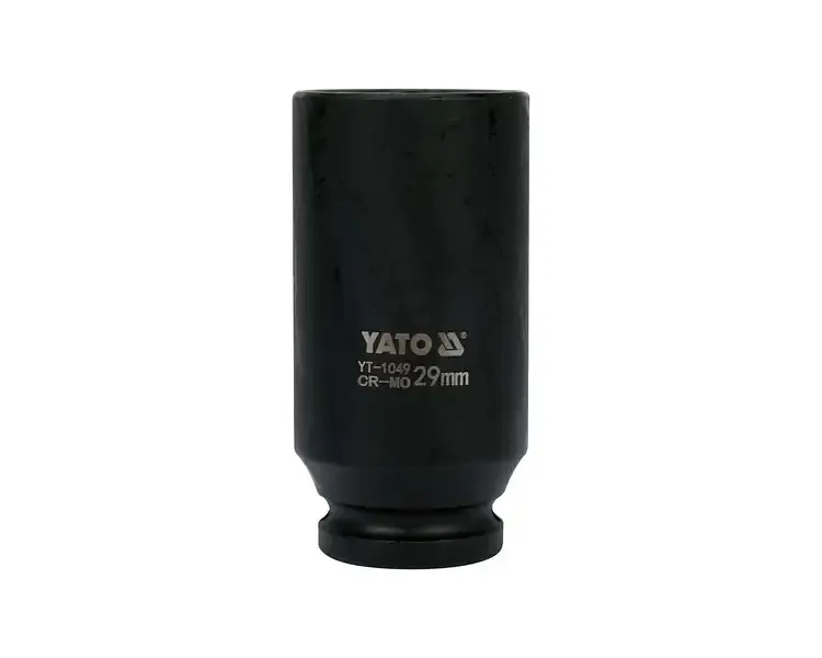 Головка торцева ударна 6-гранна Yato подовжена квадрат 1/2" М= 29 мм L= 78 мм (YT-1049) - фото 2