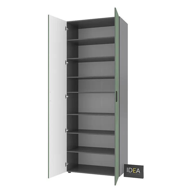 Шафа для одягу з полицями С-9.3 Антрацит/Камуфляж Idea - фото 4