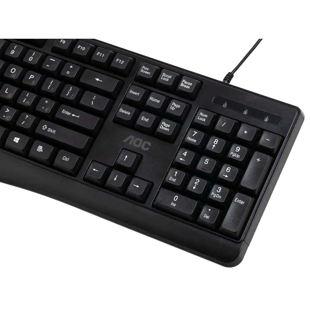 Клавіатура AOC KB120B USB UA Black (KB120B/97) - фото 6