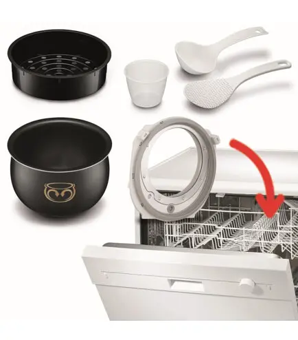Мультиварка Fuzzy Logic, 750Вт, чаша-5л, електронне керув., пластик, сірий Tefal kuh0015031 - фото 9