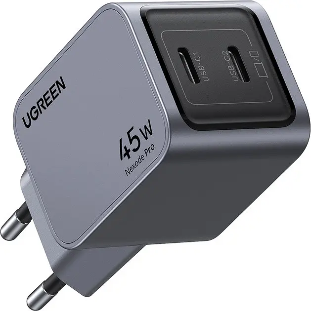 Зарядное устройство для Ugreen Wall Charger x707 2 выхода USB-C GaN 45 W (UGR-35008) - фото 3