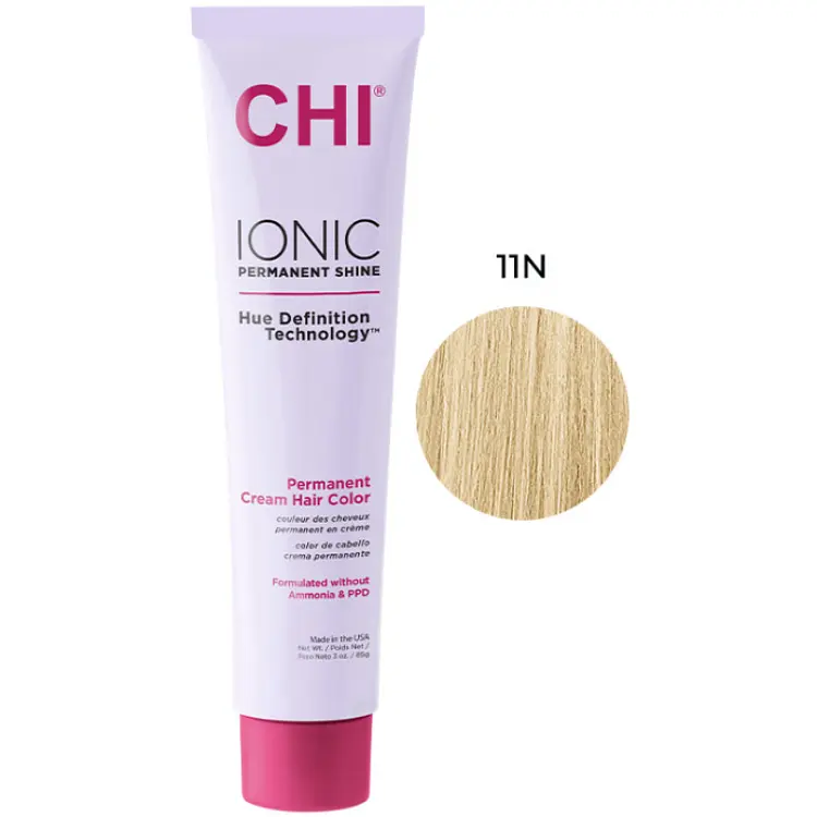 Крем-фарба для волосся CHI Ionic 11N дуже світлий блонд безаміачна професійна 85 г - фото 2