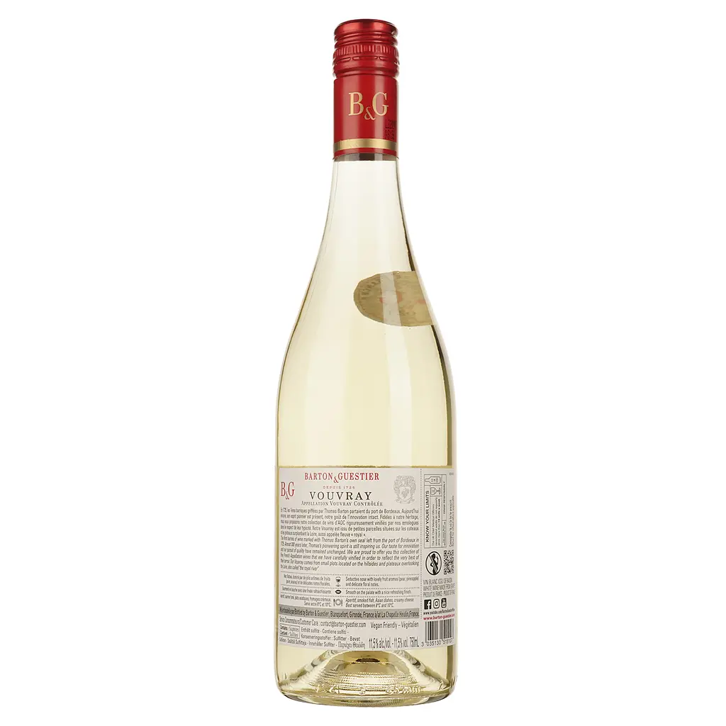Вино Barton&Guestier Vouvray, біле, сухе, 12%, 0,75 л - фото 2