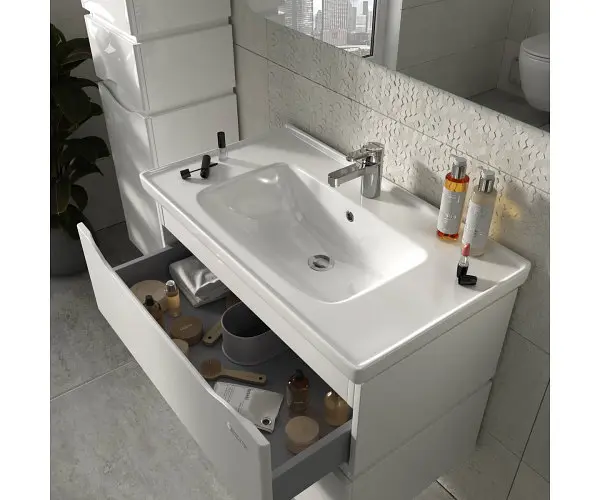 Тумба підлогова Sanwerk Алесса 80 Білий з умивальником Idea (MV0000869) Білий - фото 2