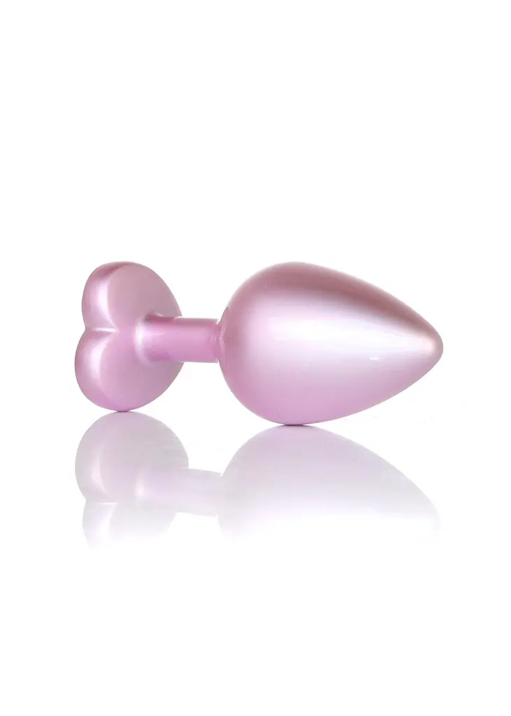 Анальна пробка - Jewellery Pearl Pink Heart Plug Clear M - фото 8