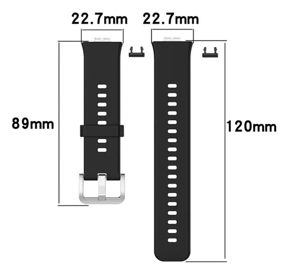 Силіконовий ремінець Primolux для смарт-годинника Huawei Watch Fit (TIA-B09) Black - фото 5