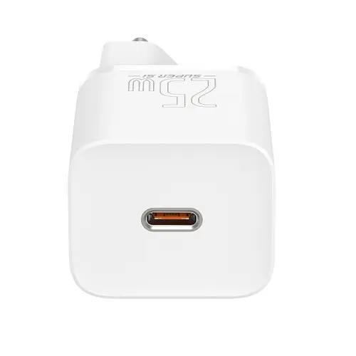 Мережевий зарядний пристрій Baseus Super Si Quick Charger 1C 25W EU білий CCSP020102 - фото 5