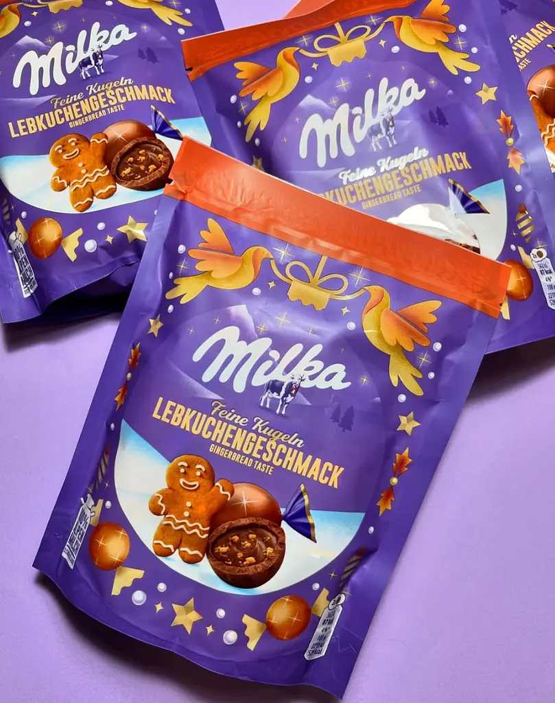 Шоколадні цукерки Milka Feine Kugeln Lebkuchen Geschmack 90г - фото 4