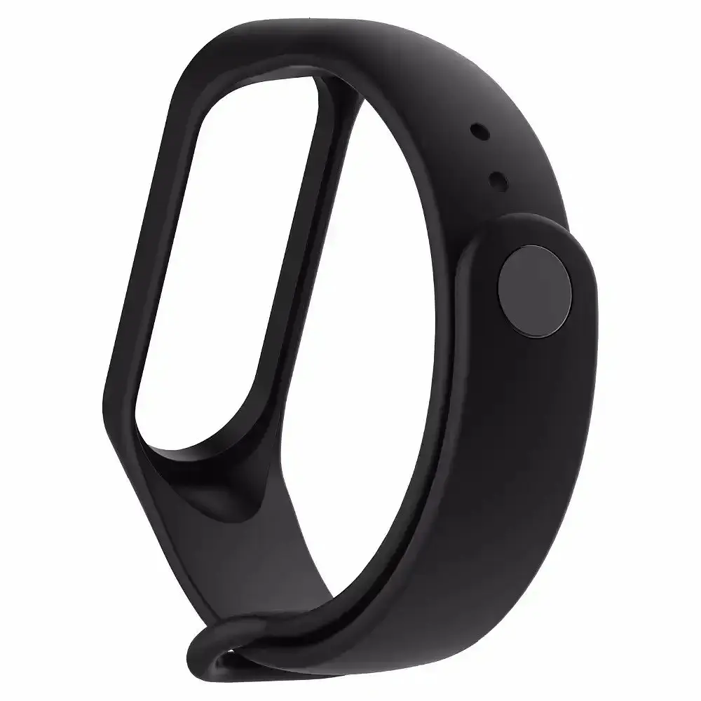 Ремінець для фітнес-браслета Lemfo для Xiaomi Mi Band 3 і 4 чорний - фото 2